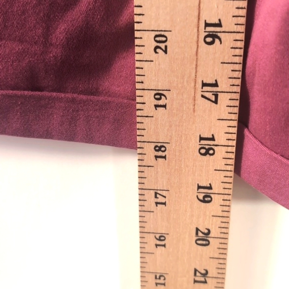 NWT Gloria Vanderbilt Utility Cargo Shorts Light Maroon Size Large | Stretch - Picture 15 of 16